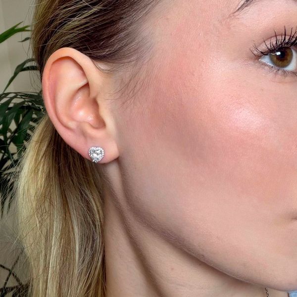 Сережки з фіанітами Срібло 925 Кароліна 20721-Ю фото