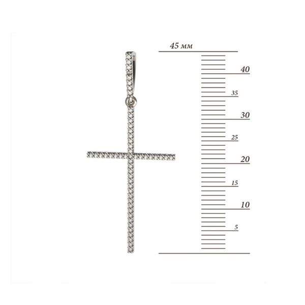 Подвеска в форме крестика с фианитами Серебро 925 Сандра 31244р                   фото