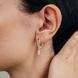 Серьги с фианитами Серебро 925 с накладкой Золото 375 Фабиана  0073с-С фото 2