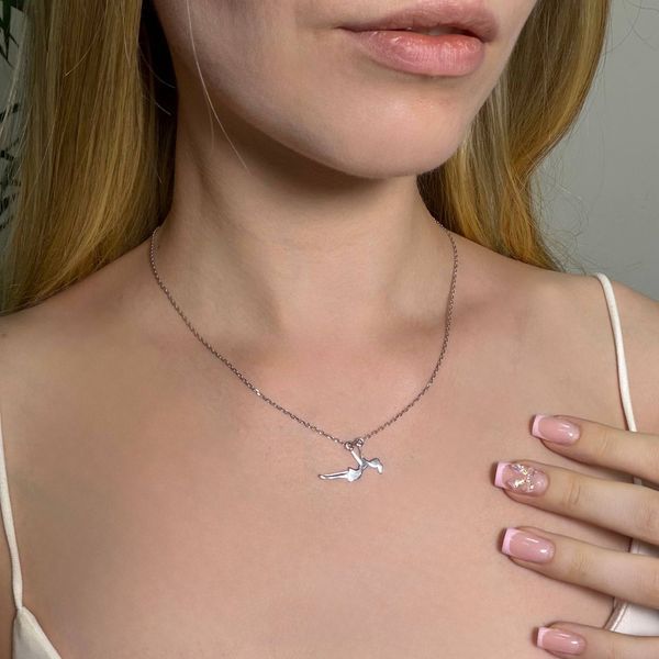 Колье Серебро 925 на цепочке 40+5см Девочка 60271р-Л фото
