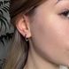 Серьги с черными фианитами по кругу Серебро 925 Джованна 20654ch-Ю фото 2