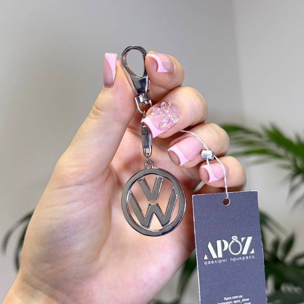 Серебряный брелок для авто &laquo;Volkswagen&raquo; 9104р-Л фото