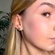 Сережки з зеленими фіанітами Срібло 925 Альміра 20351z-Ю фото 2